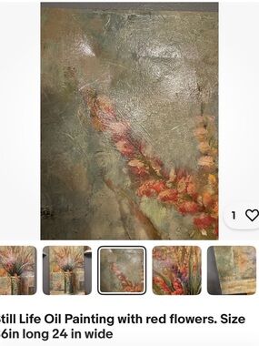 Still Life Oil Painting with Red and Green Tones
